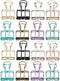 Tissting 16 Pcs Binder Clips, 8 Colors Hollow Design, Paper Clamps for Office, Home, School (S, 0.8 * 1.1in)