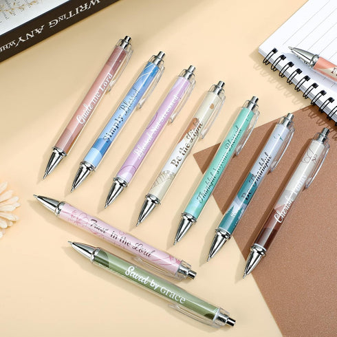 Tinlade 10 Pieces Christian Pens for Women, Inspirational Quotes Ballpoint Pens, Funny Office Pens for Coworkers