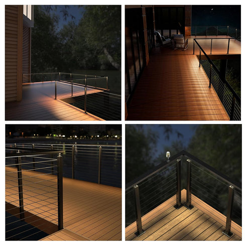 Muzata HL12 LED Handrail Accessories, 2 Pack Aluminum Extension Connector, High Strength Fittings