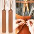 Zonon 10 Pieces Handmade Genuine Leather Bookmarks, Personalized Page Markers for Book Lovers (Light Tan)