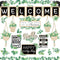 Whaline 29 Pieces Eucalyptus Bulletin Board Set, Welcome Banner and Boho Greenery Calendar Cutout Decorations for