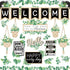Whaline 29 Pieces Eucalyptus Bulletin Board Set, Welcome Banner and Boho Greenery Calendar Cutout Decorations for