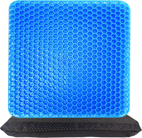Gel Seat Cushion for Long Sitting, Extra Large Cool Cushion for Office Chair, Car Seat, Sciatica Pain Relief