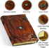 Hocus Pocus Spell Book - XX LARGE Leather Grimoire Journal, Halloween Decorations, Witchcraft Supplies, Tarot Journal