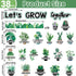 gisgfim Greenery Affirmation Station Bulletin Board Set Plant Potted Classroom Decorations Motivational Plant Cutouts Let’s Grow Bulletin Board Kit for School Home Office Decor Back to School Supplies by gisgfim