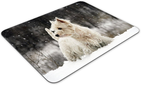 West Highland White Terrier Mouse Pad, Non-Slip Rubber Mousepad for Games, Home, School, Office