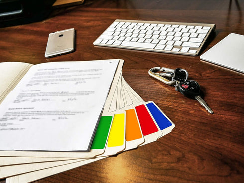 ChromaLabel 1 x 3 Inch Permanent Color Code Rectangle Labels, 150 Stickers per Pack in Red