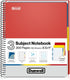 Dunwell 3-Subject College Ruled Notebook, 8.5 x 11 (Red) - 150 Sheets/300 Pages, Spiral Notebook with Tabs and Pockets