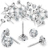 100 Pieces Upholstery Nails Tacks, Decorative Push Pins, Fancy Diamond Crystal Thumb Tacks for Furniture