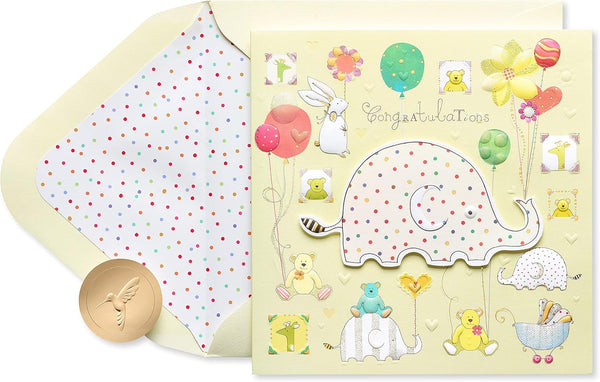 Papyrus New Baby Card - Designed by House of Turnowsky (Warm and Happy Wishes)