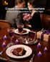 3D 300+Hour Set 24 Amagic Flameless Purple Timer Remote Tealights Candles, Black Wick Flickering Tea Light, Colored