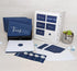 T&M Quality Designs LLC 100 4 4x6 Inch Thank You Cards with Envelopes and Stickers - Unique Navy Blue Designs Bulk