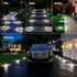 Gahomlumy 8 Pack IP67 Solar Ground Lights Outdoor, Solar Powered Pathway Lights Waterproof Anti Glare Diamond Solar
