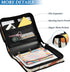 Fisyme 3 Fried Bacon Eggs Zipper Binder Ring with Zipper and Shoulder Strap Large Capacity Multi-Pocket Binder