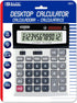 BAZIC 12-Digit Desktop Calculator, Profit Calculation & Tax Functions, Large LCD Display, Solar Battery, 1-Pack