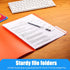 Habgp 9 Pcs File Folders - Manilla Folders 8.5 x 11 Inch, 1/3-Cut Tab Colored File Folders