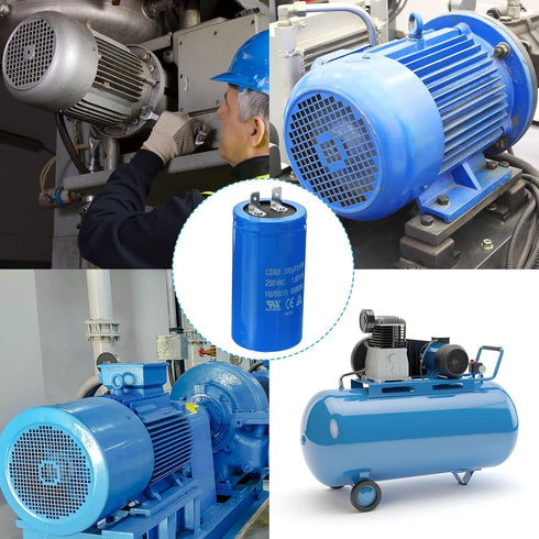 PATIKIL CD60 Run Capacitor - 300uF/MFD 250VAC 15% Tolerance for Air Compressor Motor Starts