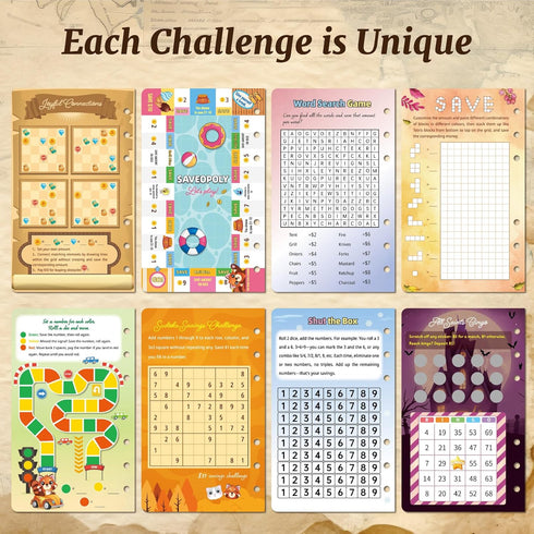 LOVE LOUDER Money Saving Challenge Book, Binder with 24 Low Income Savings Challenges and Envelopes