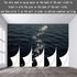KAYOROWALLS Custom Wall Mural Wallpaper Sparkling Sea Surface Reflection Night Ocean Light Path Tranquil Water Texture
