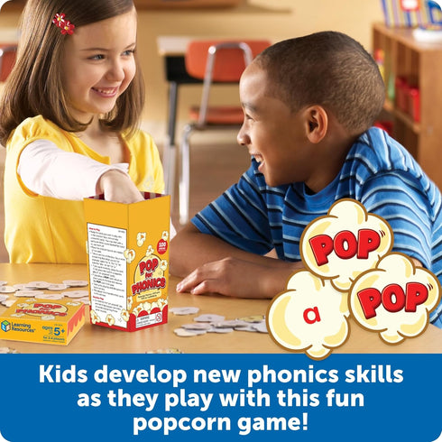 5-7, Learning Resources POP for Phonics - Learn to Read Phonics Flash Cards, Kindergarten Learning Games for Kids