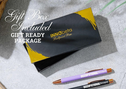 InnoBeta Occupational Therapist Gifts, Ballpoint Pen Set of 4, Perfect Gift Idea for Women on Birthday, Christmas