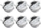 6PCS 1 inch NM Cable Clamp Connectors for Metallic Conduit Protect Cables, Silver Type