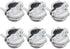 6PCS 1 inch NM Cable Clamp Connectors for Metallic Conduit Protect Cables, Silver Type
