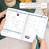 Clever Fox Food Journal Pocket - Daily Food Diary and Meal Planner to Track Calories & Nutrients, Light Blue