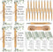 Fulmoon 60 Set Employee Appreciation Gifts with Bamboo Pens and Thank You Bookmark Cards
