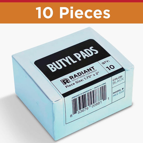 Butyl Tape Pads for Heat Tape Clips, Sealant Pads for Roofing, Easy Installation, Small, 10 Pack