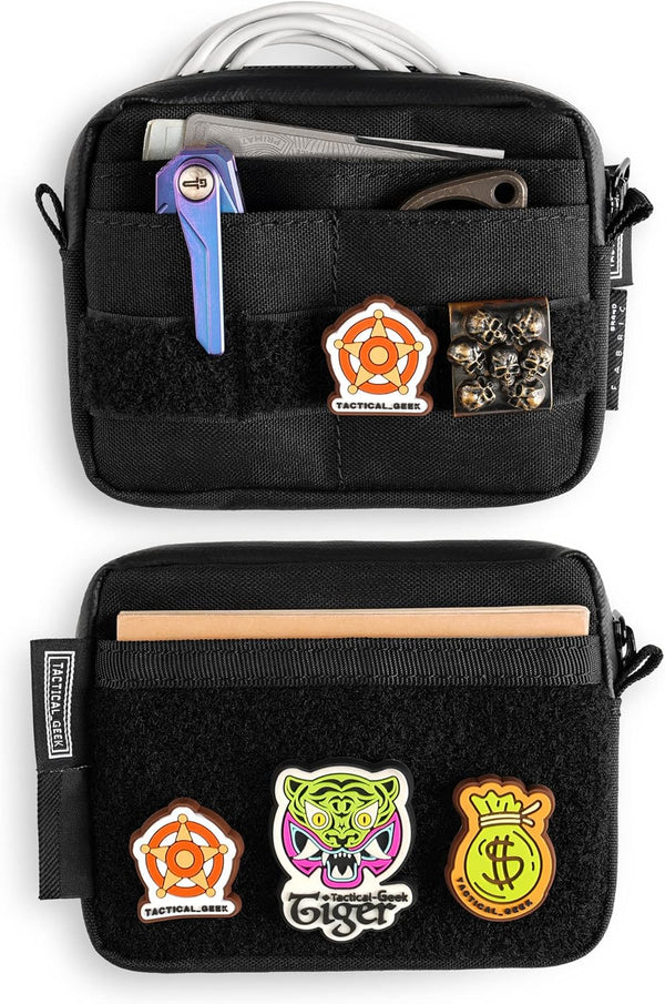 TACTICAL_GEEK Storage A3 EDC Pouch Organizer, Nylon Multi-Functional Utility Small Tool Pocket,