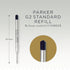 Parker Quinkflow Ballpoint Pen Ink Refill - Medium Tip, Black
