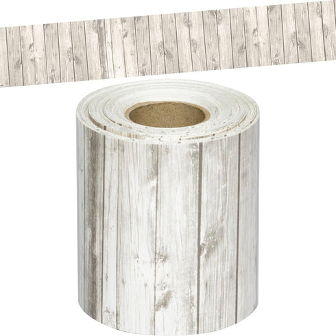 Teacher Created Resources White Wood Straight Rolled Border Trim, 50ft for Bulletin Boards, Classrooms, Offices