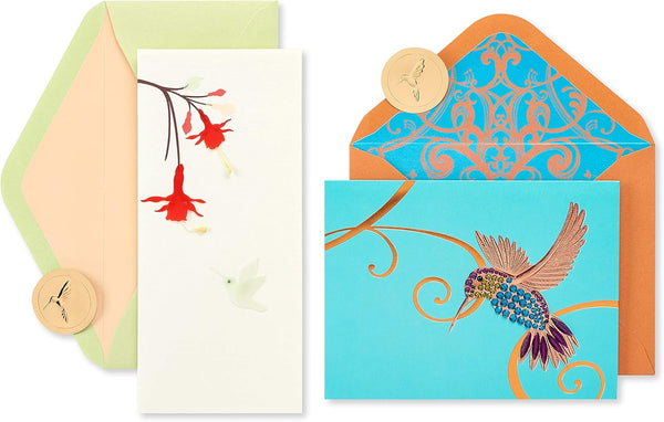 Papyrus Blank Cards with Envelopes, Hummingbirds (2-Count)
