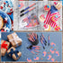 Qilery 150 Pcs Veterans Day Style American Flag Lapel Pins, Ballpoint Pen, Keychains, Thank You Card Gift Bag for 4th