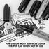 King Size Permanent Markers, 40 Count Black Jumbo Waterproof & Smear Proof Markers for Office Supplies