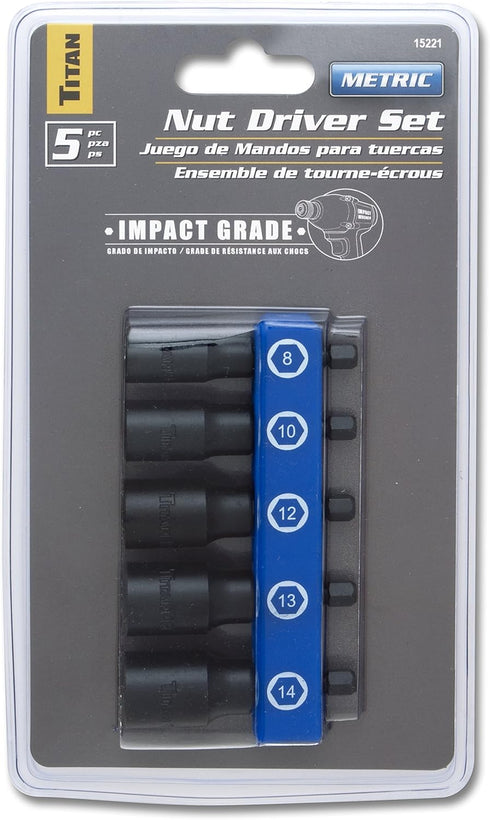 Titan Tools 5-Pc Metric Nut Driver Set, Model 15221