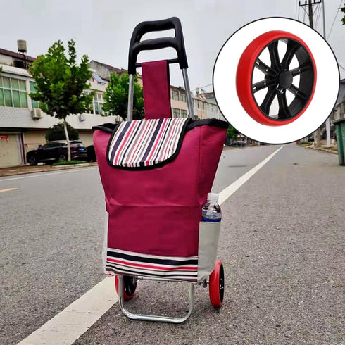 Shopping Cart Caster Wheels Replacement Parts for Grocery Trolleys Easy Installation Quiet Rolling Design Pu Material