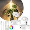 2 Pack Rechargeable LED Spotlight for Indoor, Wireless RGB Spot Light with