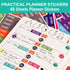 Practical Planner Stickers Value Pack, 48 Sheets, 6 Months of Aesthetic Agenda Stickers for Weekly Planner