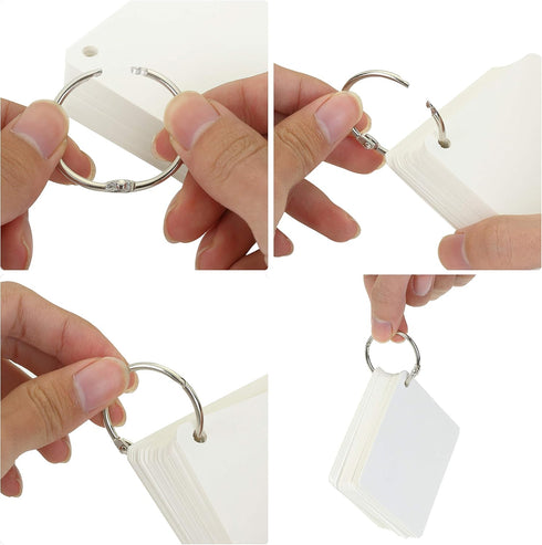 Mr. Pen 36 Pcs Binder Rings, Assorted Sizes Loose Leaf Binder Rings for Index Cards and Flash Cards