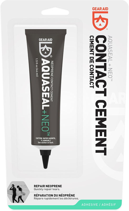 GEAR AID Aquaseal NEO Neoprene Contact Cement, Fast-Drying, Waterproof, Flexible Adhesive for Wetsuit Repair