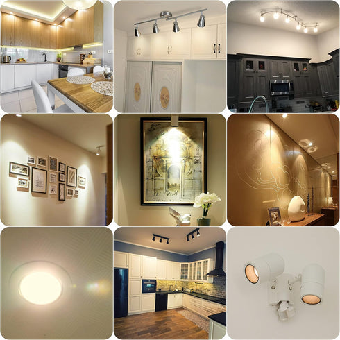 ALIDE 6 Pack GU10 Dimmable LED Bulbs, 25W 35W 50W Halogen Replacement, 2700K Warm White, MR16 GU10 450LM