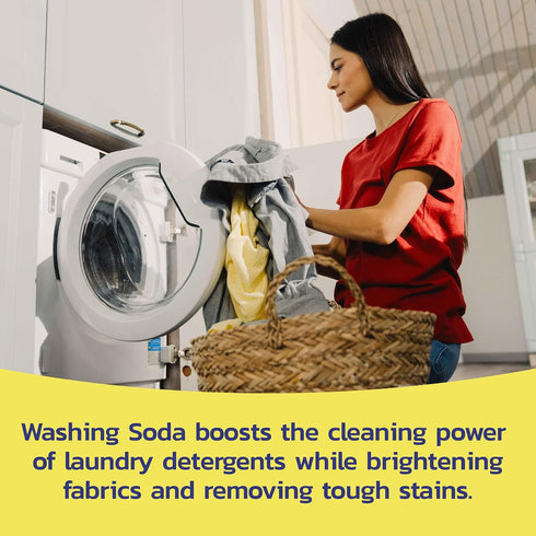 (10 lbs) 100% Soda Ash - Sodium Carbonate - Multipurpose Cleaner, Detergent Booster & pH Adjuster, High Purity