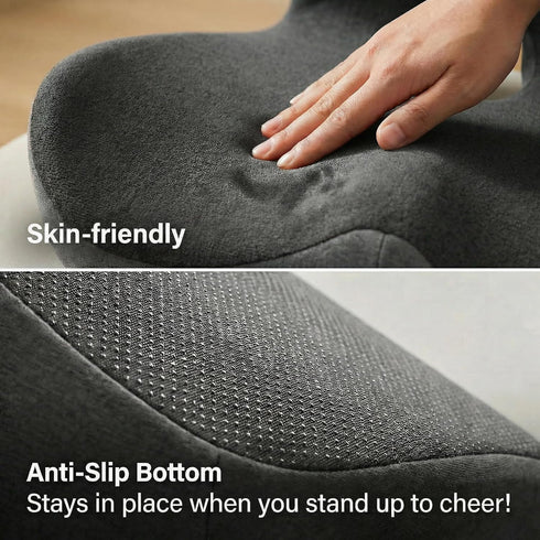 GDGZZCL 18.1" 16.5" 15" Stadium Seat Cushion with Back Support for Bleachers & Plastic Seats, Metal-Free Foldable