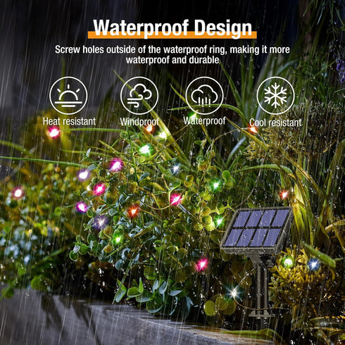 80LED 33FT 8 btfarm Solar String Lights Outdoor - Solar Fairy Lights Outside Waterproof Modes, Copper Wire Solar