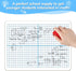 XY Axis Graph Dry Erase Board, 9" x 12" Double-Sided Coordinate Grid for Classroom and Home
