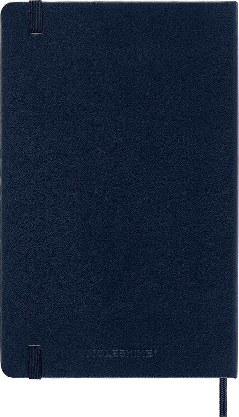 Moleskine Classic Notebook | Hard Cover Large (5" x 8.25") Squared/Grid | Sapphire Blue, 240 Pages