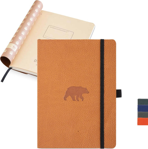 Dingbats A5 Wildlife Dotted Notebook - Premium Vegan Leather Softcover Journal for Writing & Travel