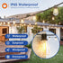 25FT 9 ST38 Bulbs(1 Dimmable 2200K addlon LED Outdoor String Lights Waterproof Patio Lights with Shatterproof